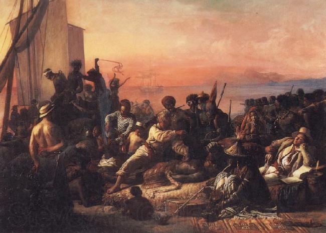 Francois Auguste Biard The Slave Trade Spain oil painting art
